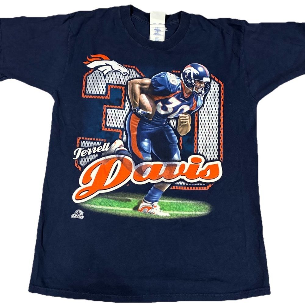 RARE VTG 90s Terrell Davis Denver Broncos #30 Pro Player NFL T-Shirt Men’s M USA